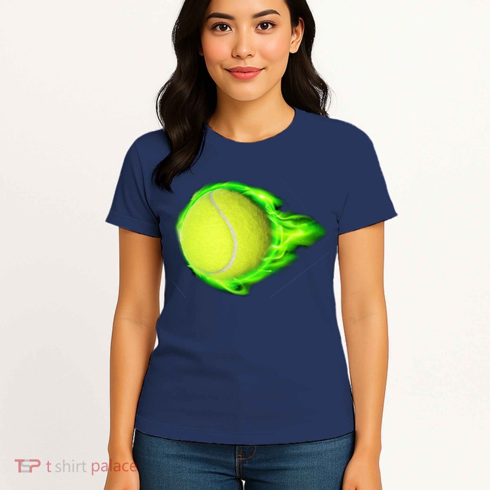 Flaming Tennis Ball Women's T-Shirt