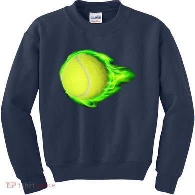 Flaming Tennis Ball Kids Sweatshirt