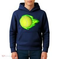 Flaming Tennis Ball Kids Hoodie thumb 4