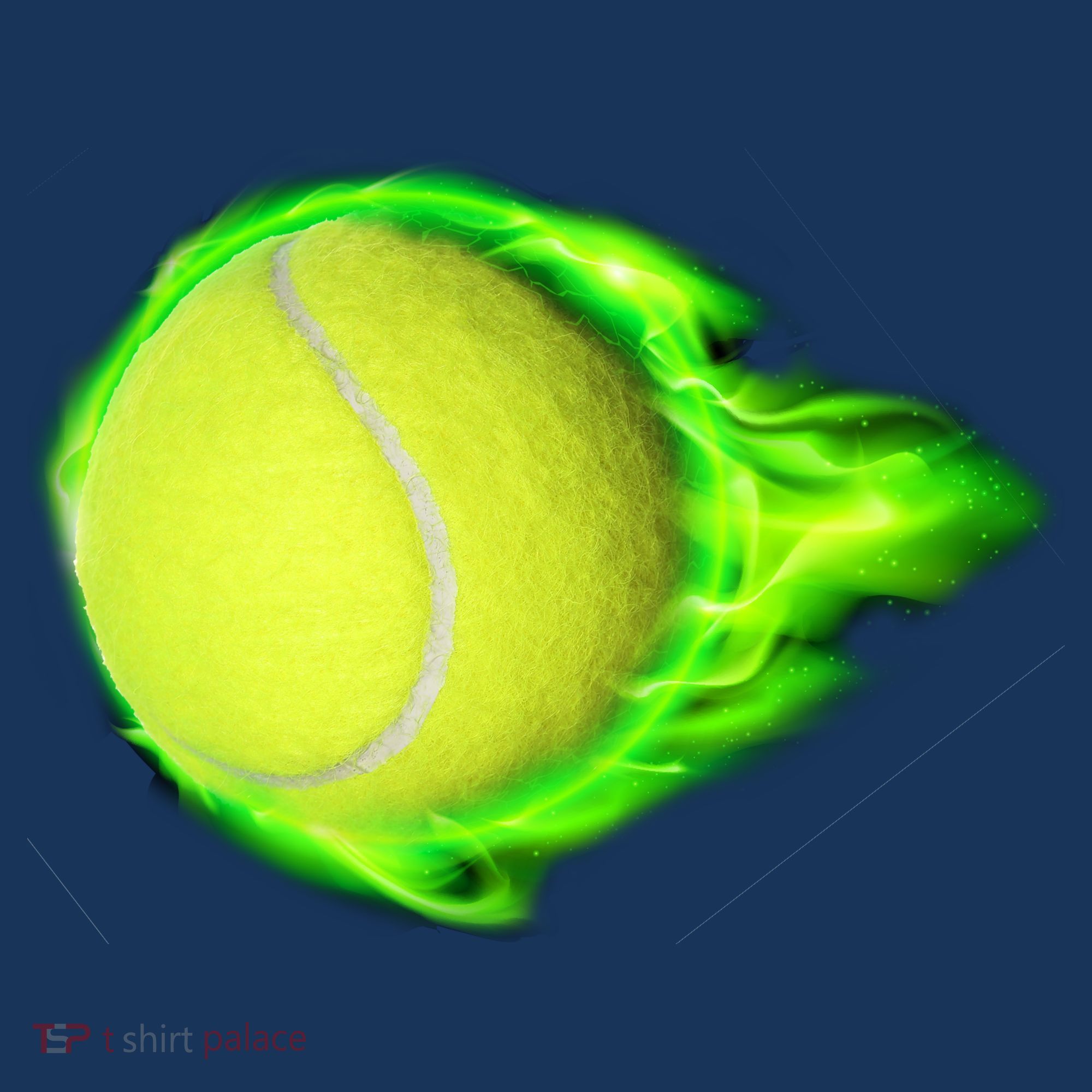 Flaming Tennis Ball Kids Long Sleeve Shirt