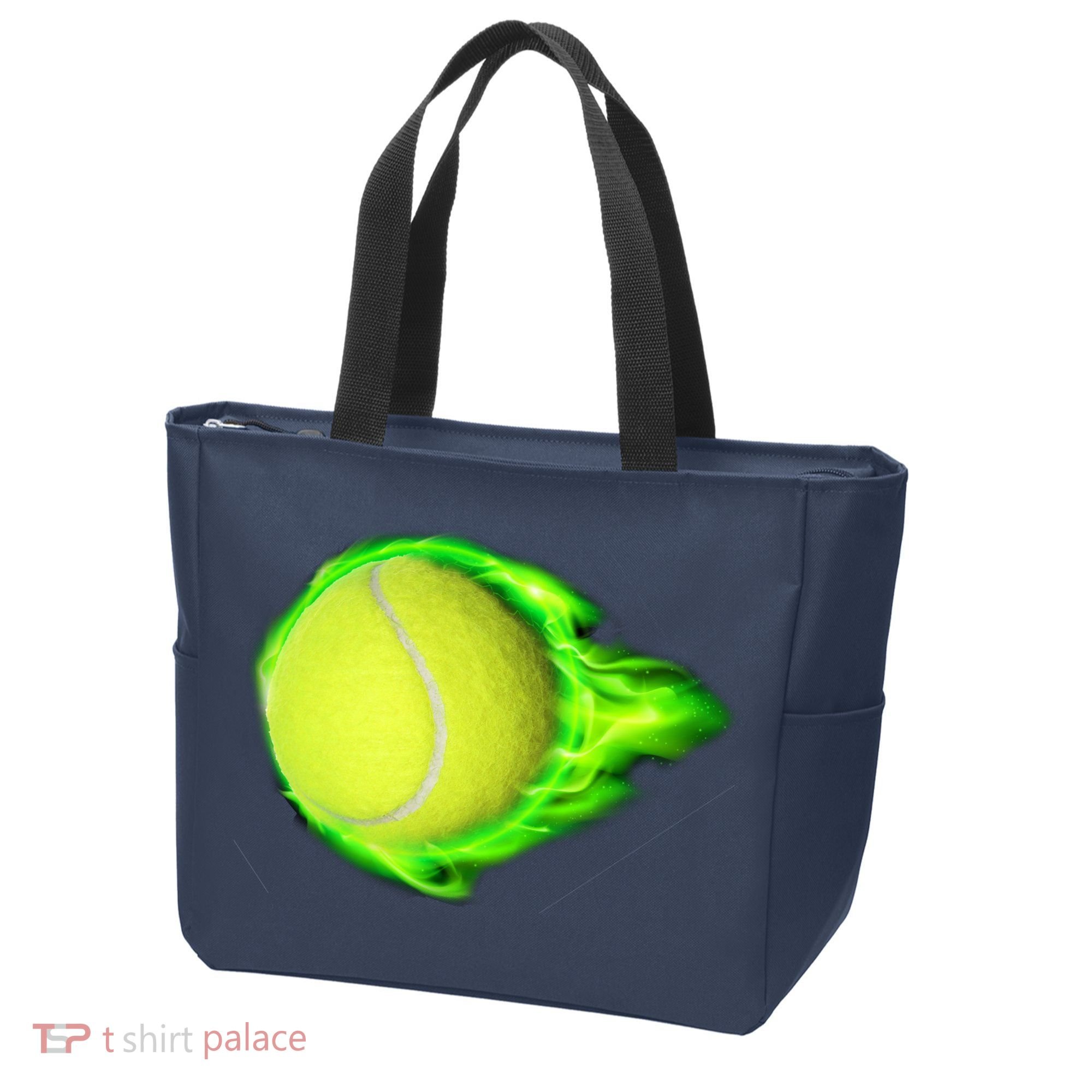 Flaming Tennis Ball Tote Bag