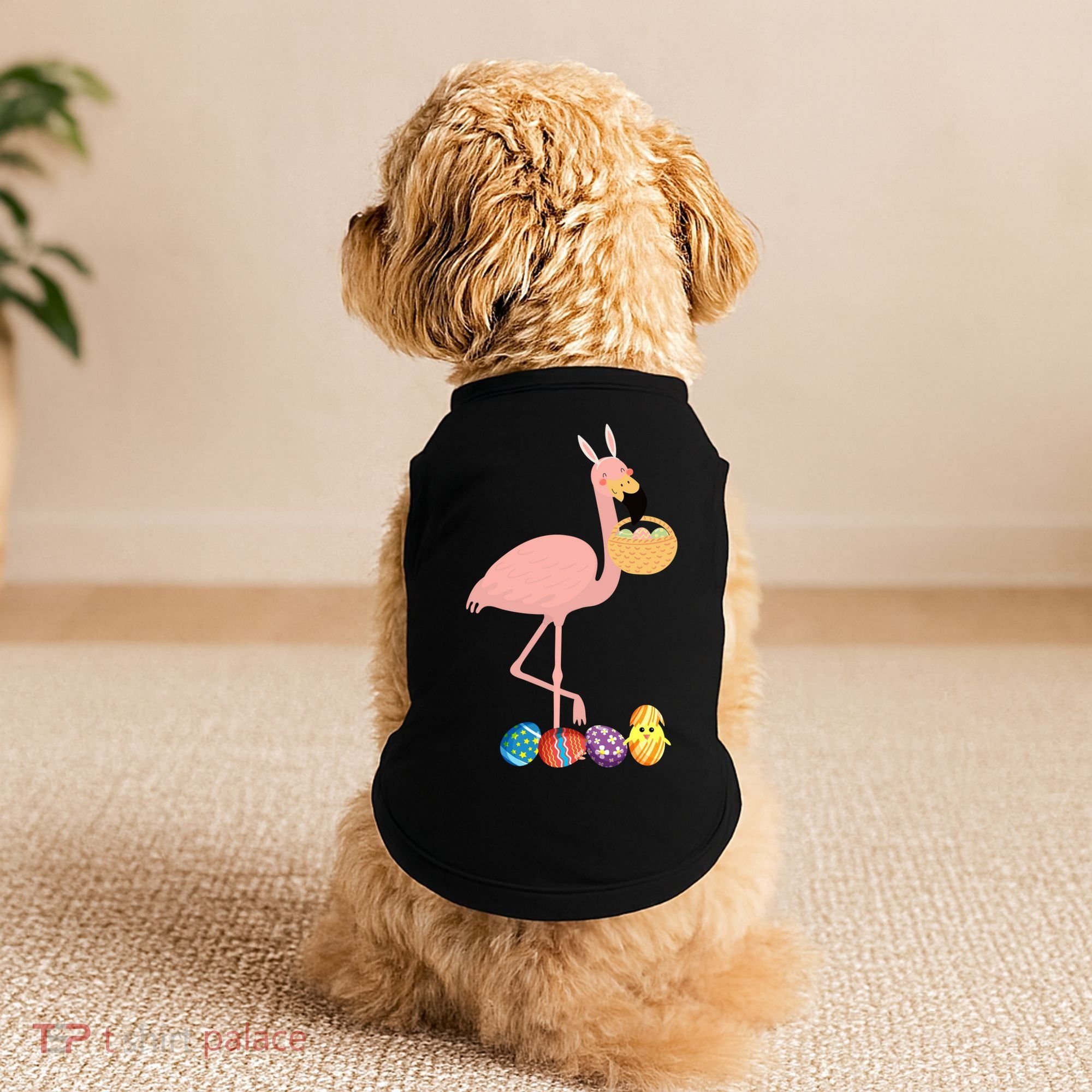 Flamingo Easter Egg Doggie Tank