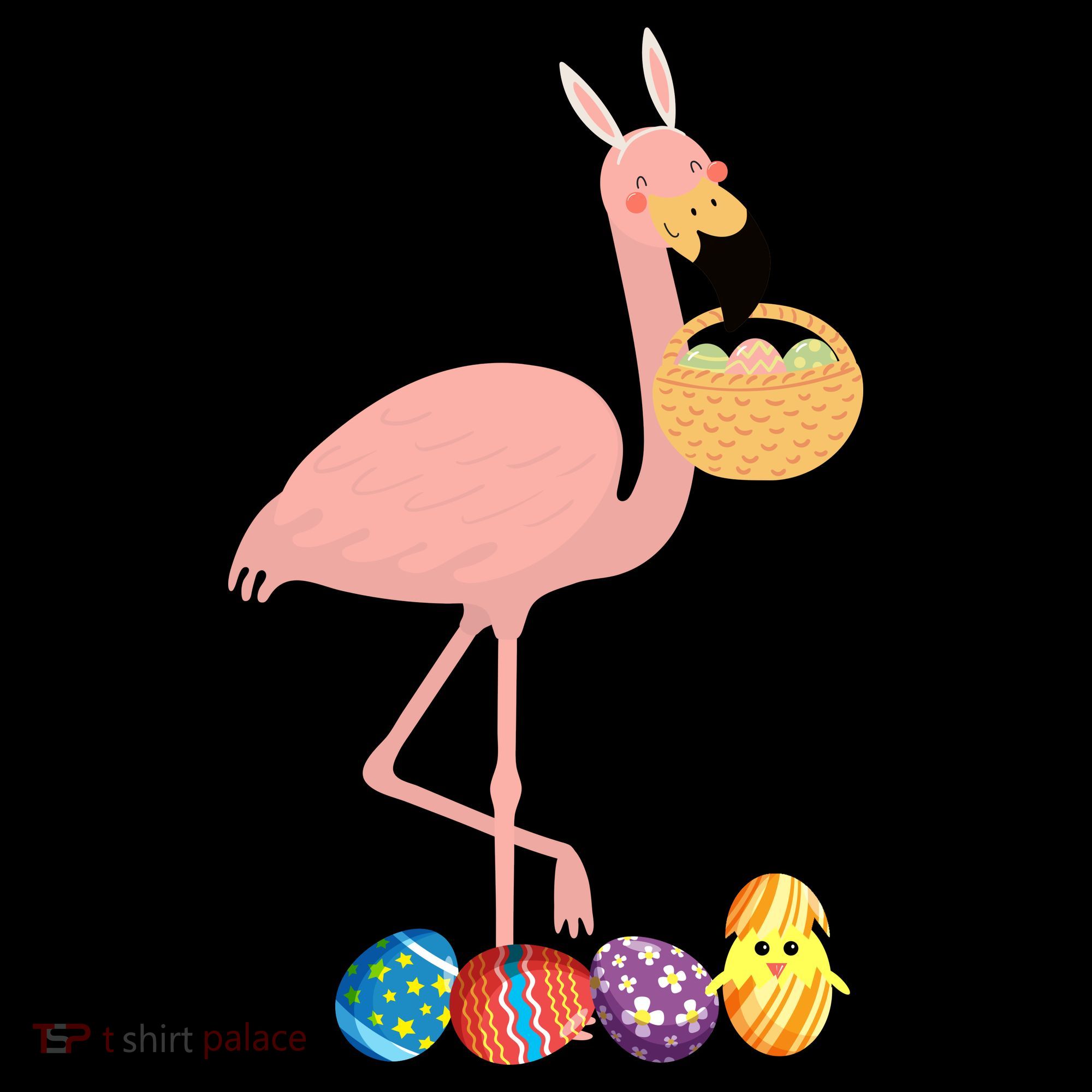 Flamingo Easter Egg Doggie Tank