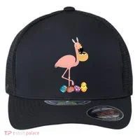 Flamingo Easter Egg Flexfit Unipanel Trucker Cap thumb 0