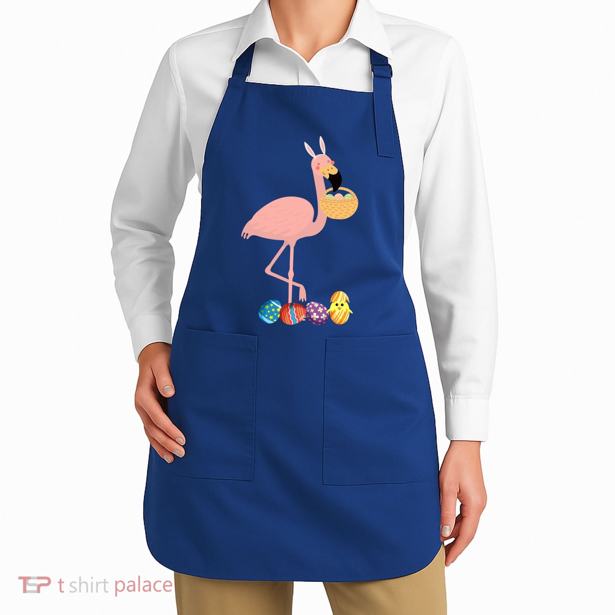 Flamingo Easter Egg Apron