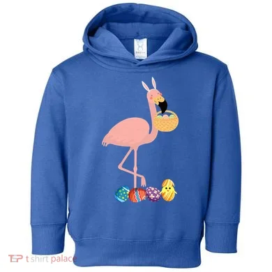 Flamingo Easter Egg Toddler Hoodie