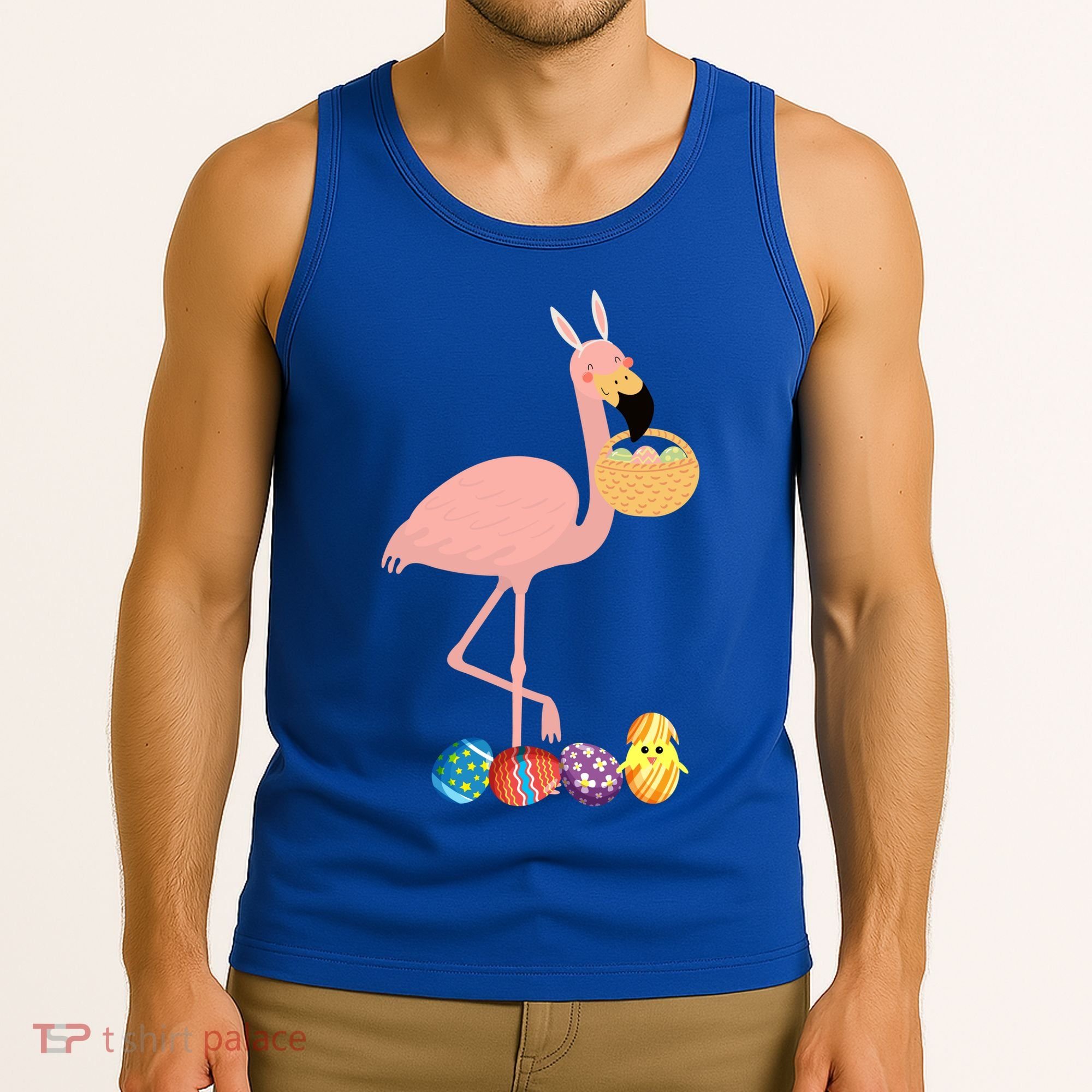 Flamingo Easter Egg Tank Top