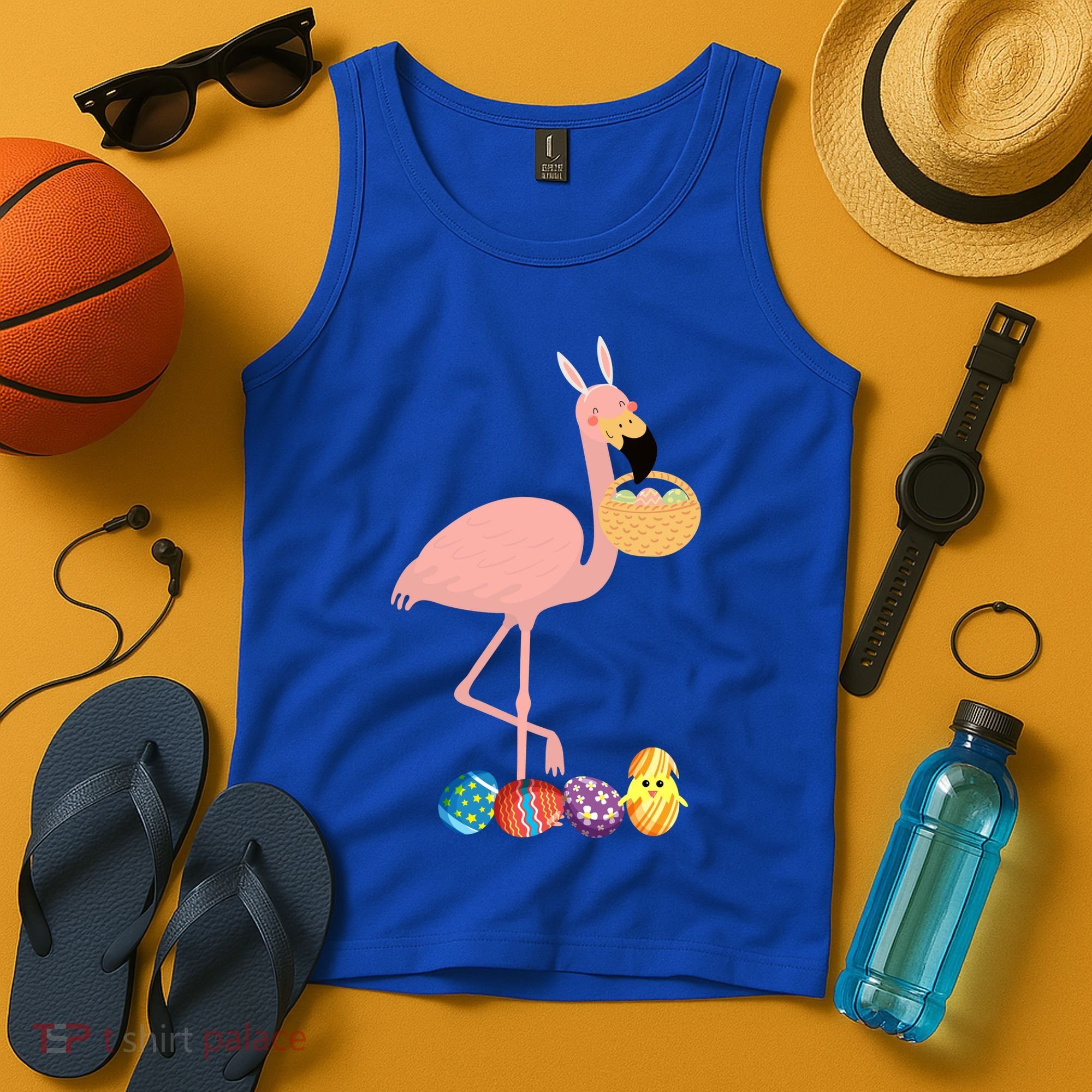 Flamingo Easter Egg Tank Top