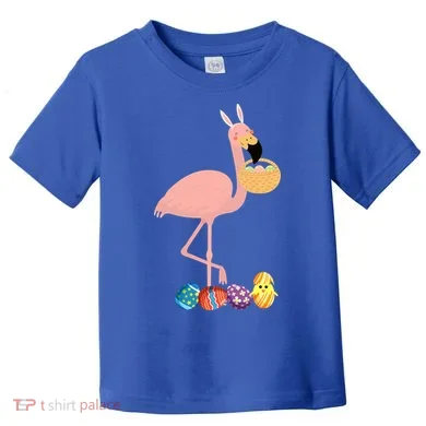 Flamingo Easter Egg Toddler T-Shirt