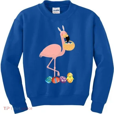 Flamingo Easter Egg Kids Sweatshirt