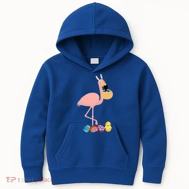 Flamingo Easter Egg Kids Hoodie