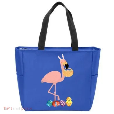 Flamingo Easter Egg Tote Bag