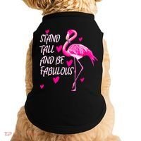 Flamingo Stand Tall And Be Fabulous Doggie Tank thumb 0