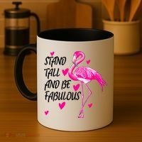 Flamingo Stand Tall And Be Fabulous Coffee Mug thumb 4