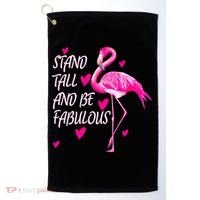 Flamingo Stand Tall And Be Fabulous Golf Towel thumb 0