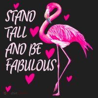 Flamingo Stand Tall And Be Fabulous Golf Towel thumb 3