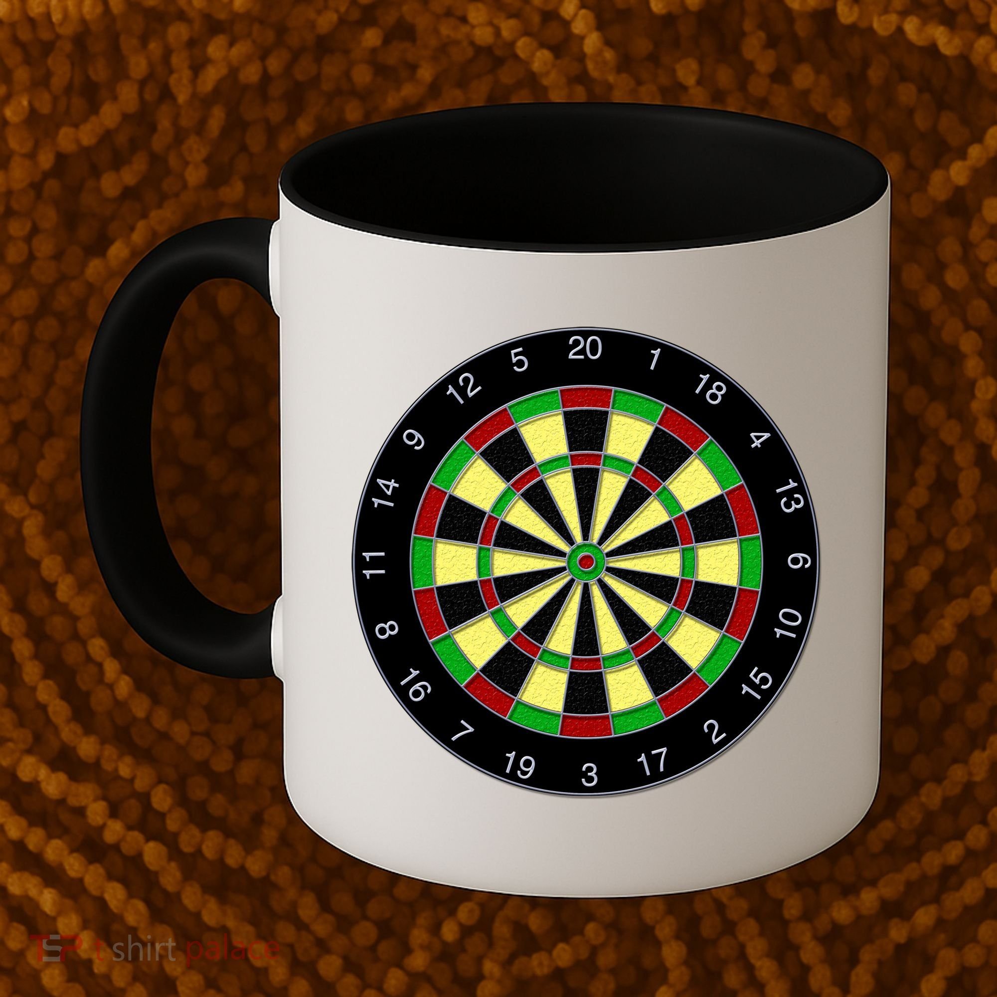 Flat Dart Board Gaming Coffee Mug