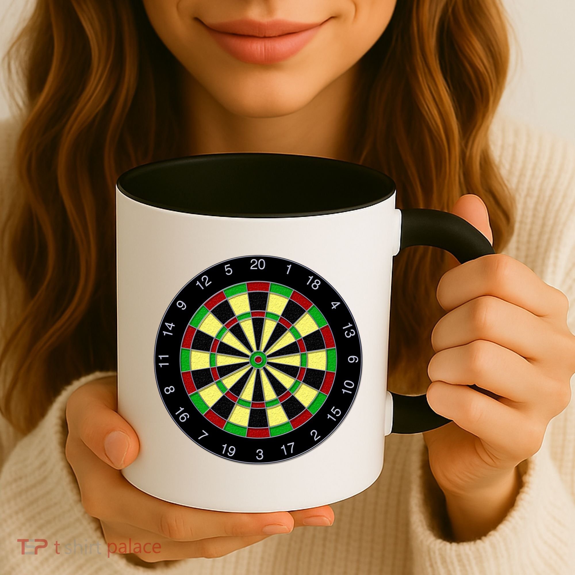 Flat Dart Board Gaming Coffee Mug