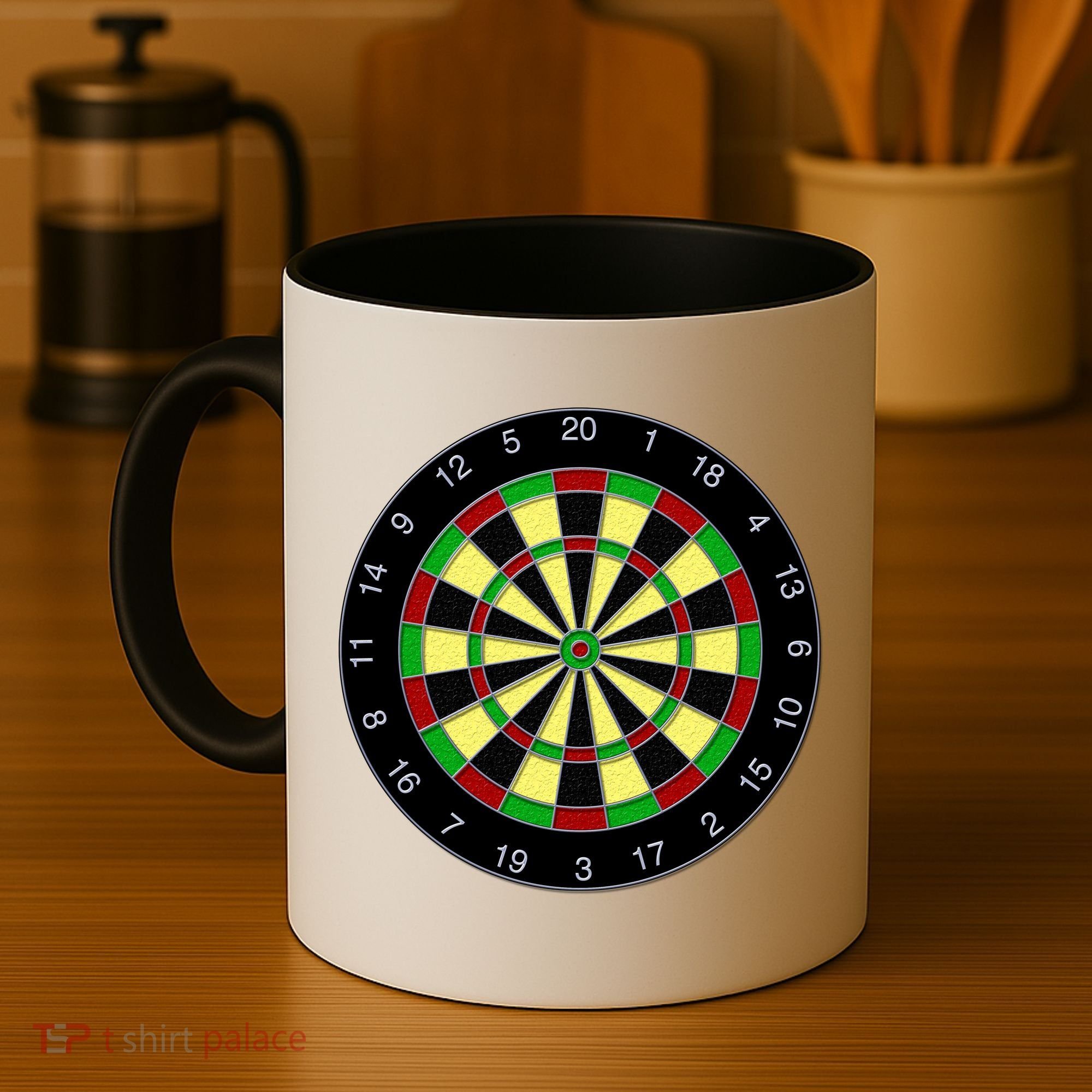 Flat Dart Board Gaming Coffee Mug