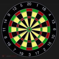 Flat Dart Board Gaming Ornament thumb 1