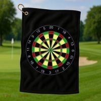 Flat Dart Board Gaming Golf Towel thumb 1