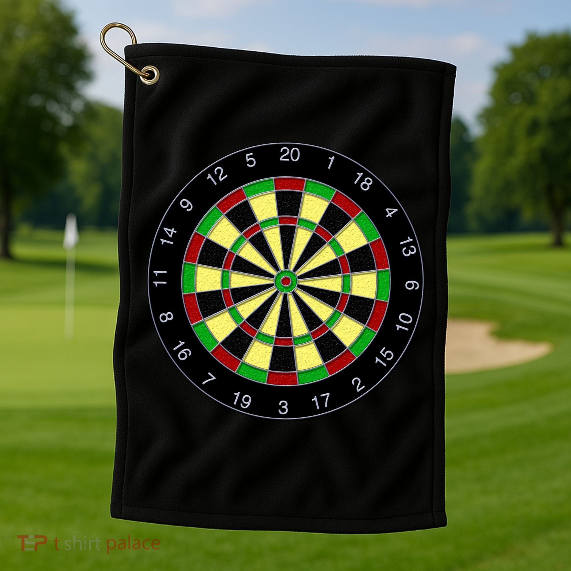 Flat Dart Board Gaming Golf Towel