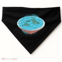 Flat Earth Theory USA-Made Doggie Bandana thumb 0