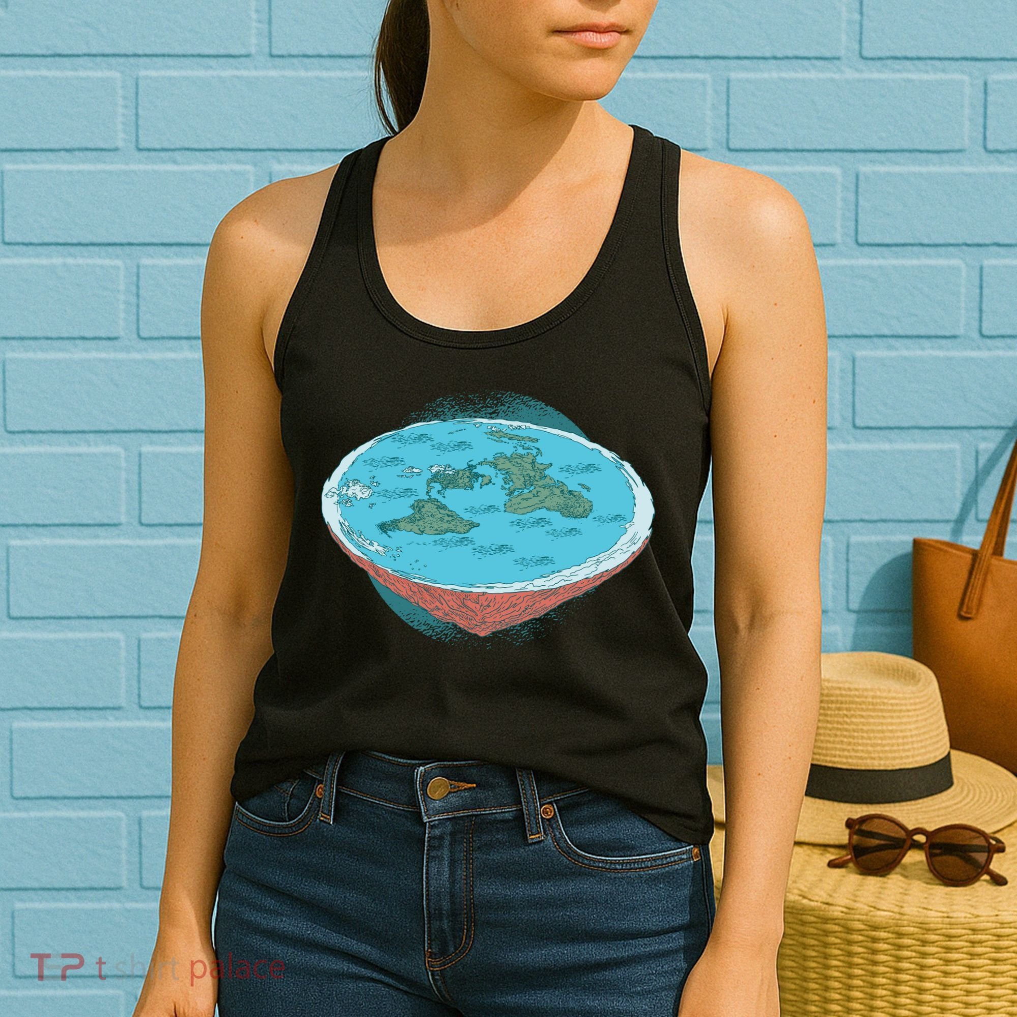 Flat Earth Theory Women's Tank Top