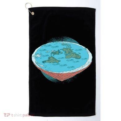 Flat Earth Theory Golf Towel