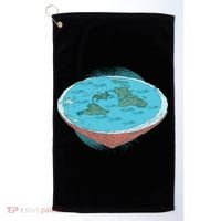 Flat Earth Theory Golf Towel thumb 0