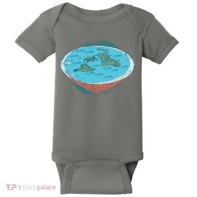 Flat Earth Theory Baby Bodysuit