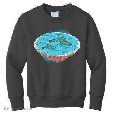 Flat Earth Theory Kids Sweatshirt