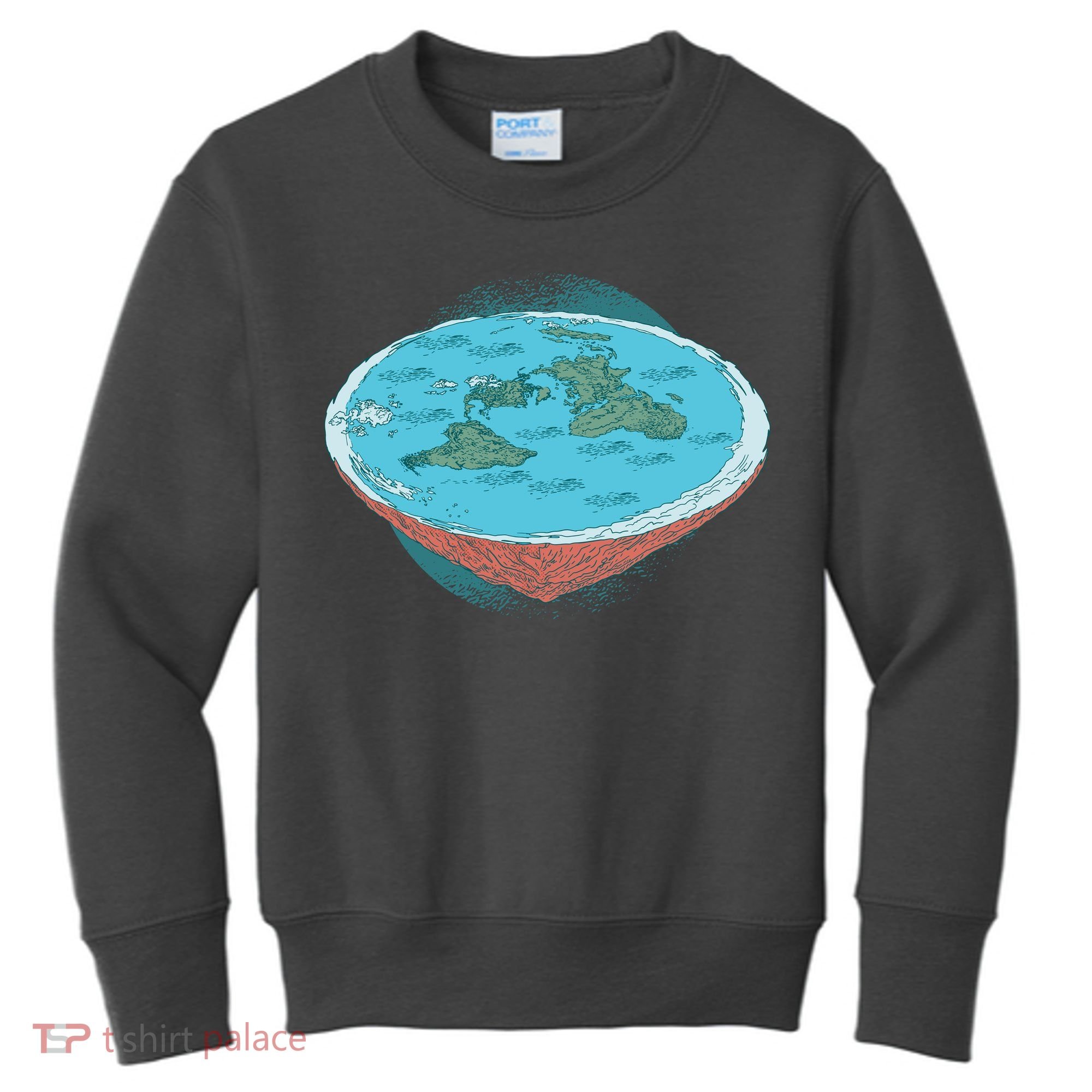 Flat Earth Theory Kids Sweatshirt