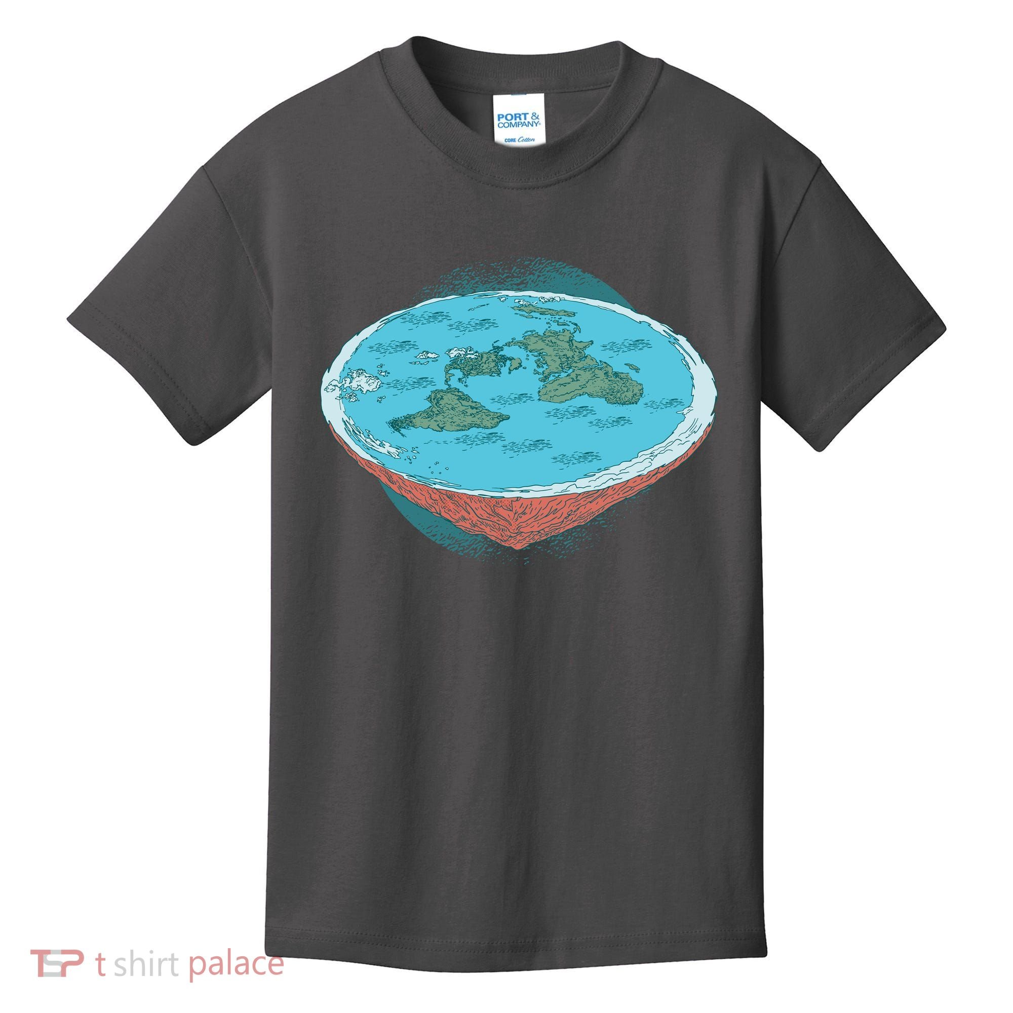 Flat Earth Theory Kids T-Shirt