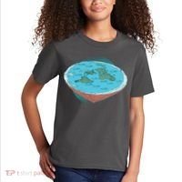 Flat Earth Theory Kids T-Shirt thumb 2