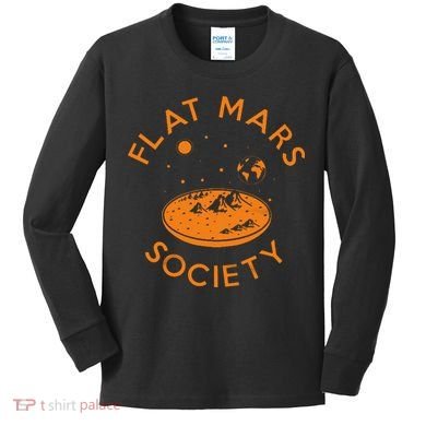 Flat Mars Society Kids Long Sleeve Shirt