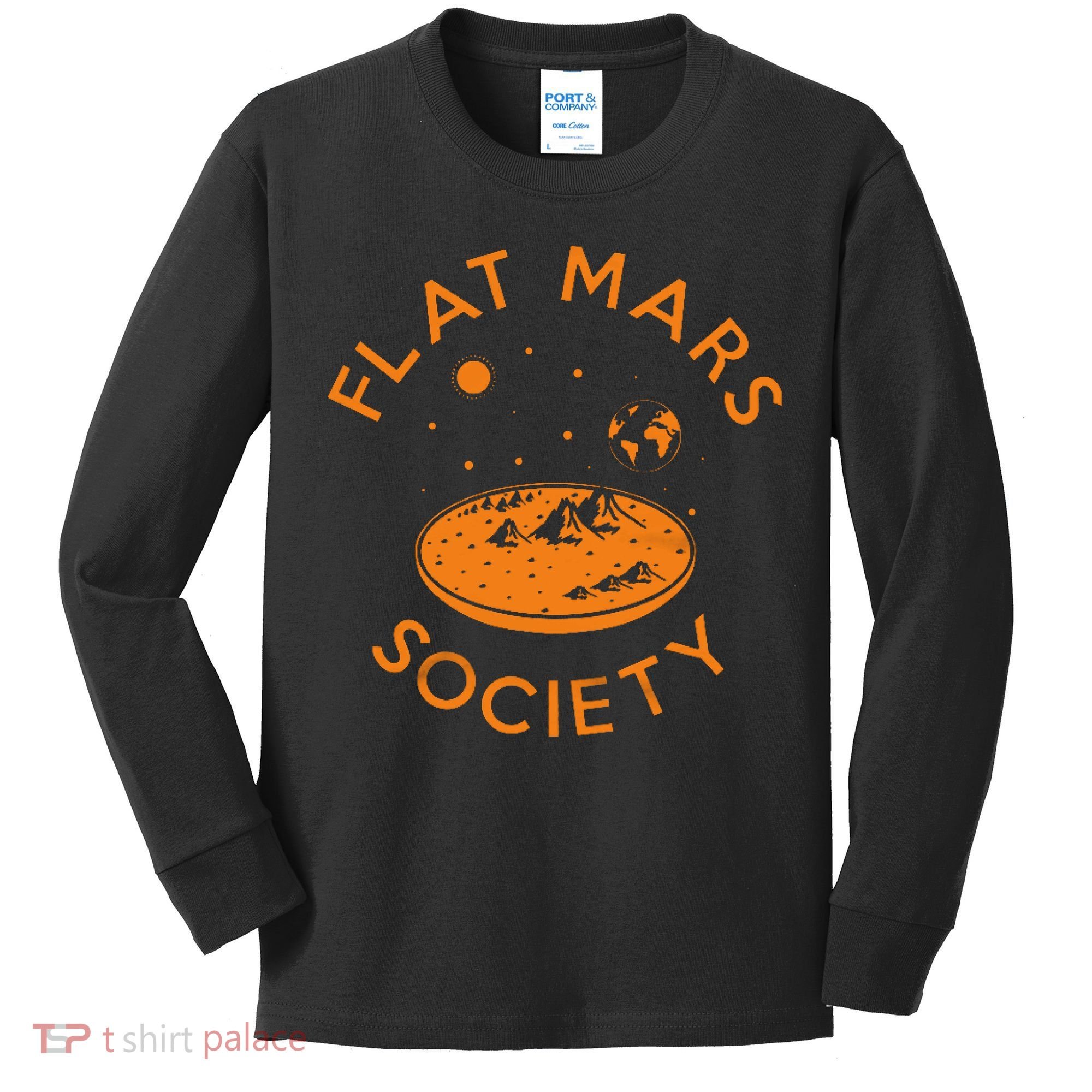 Flat Mars Society Kids Long Sleeve Shirt