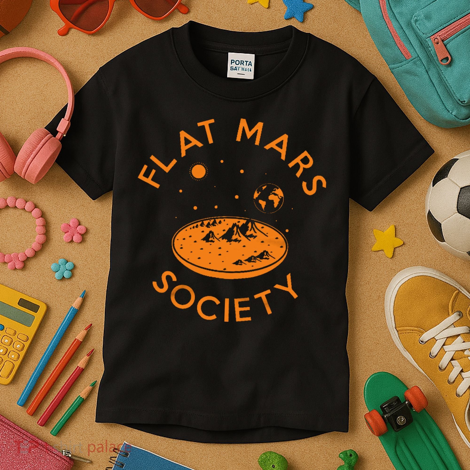 Flat Mars Society Kids T-Shirt