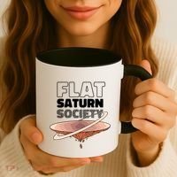 Flat Saturn Society Coffee Mug thumb 3