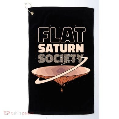 Flat Saturn Society Golf Towel