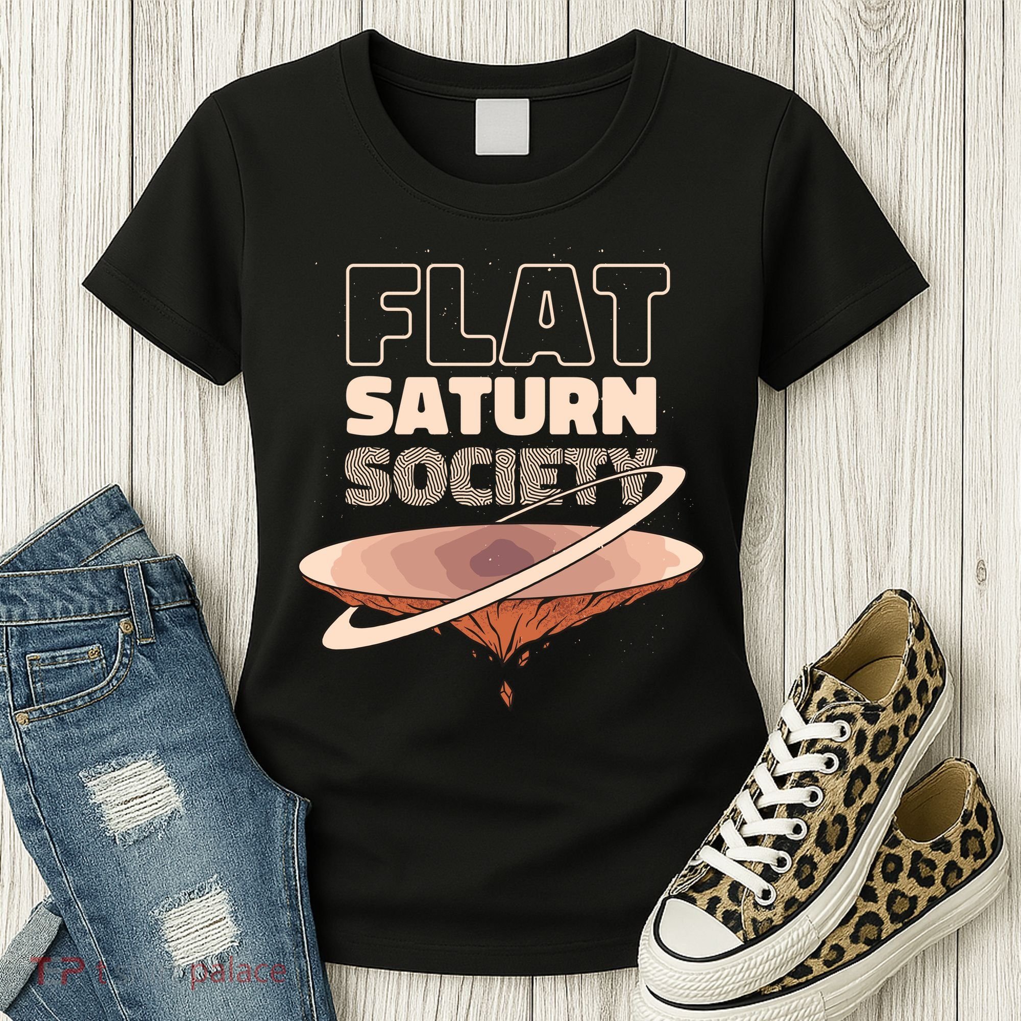 Flat Saturn Society Women's T-Shirt
