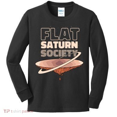 Flat Saturn Society Kids Long Sleeve Shirt