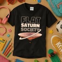 Flat Saturn Society Kids T-Shirt thumb 3