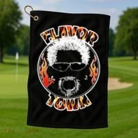 Flavor Town Cooking Guy Golf Towel thumb 1
