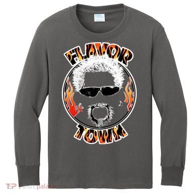 Flavor Town Cooking Guy Kids Long Sleeve Shirt
