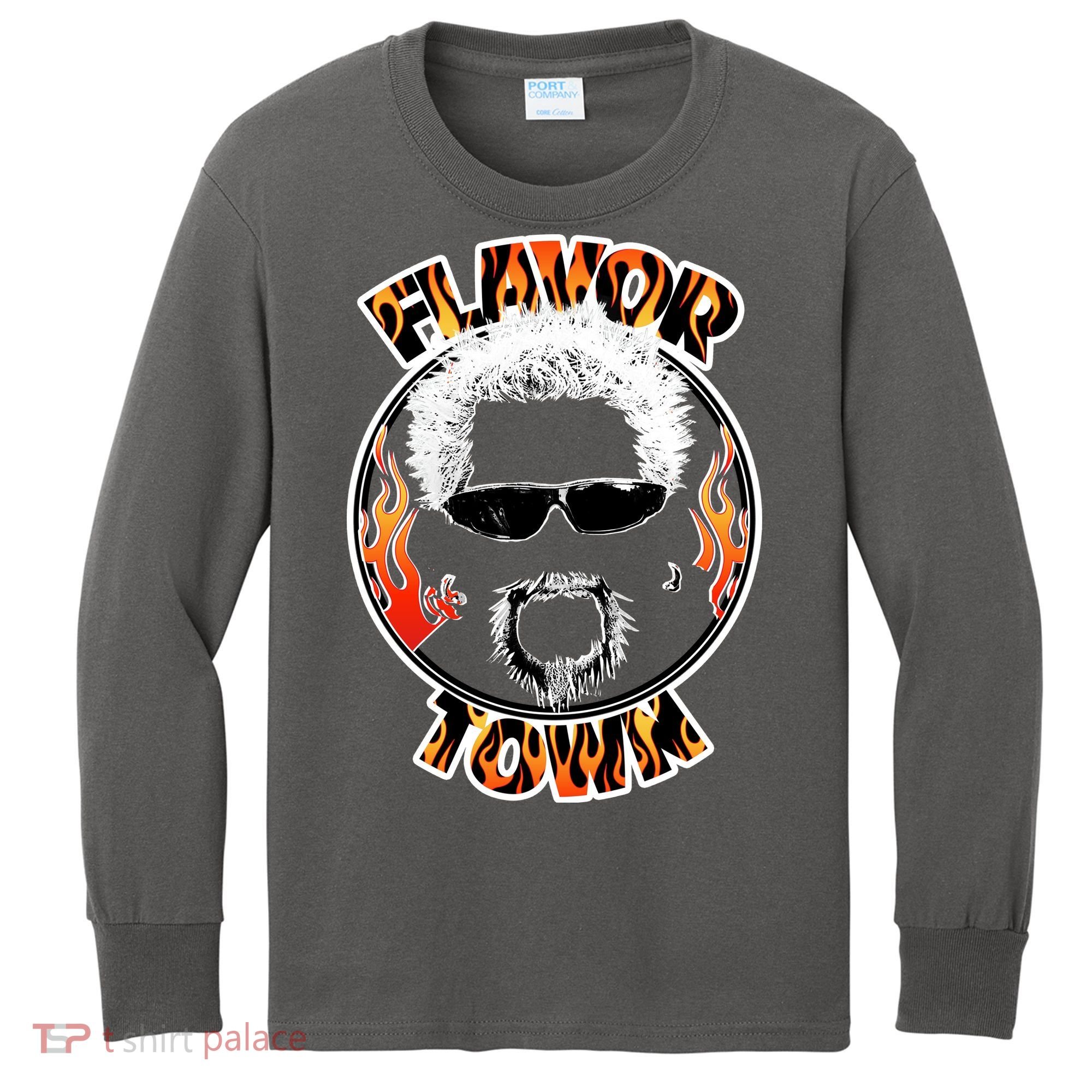 Flavor Town Cooking Guy Kids Long Sleeve Shirt