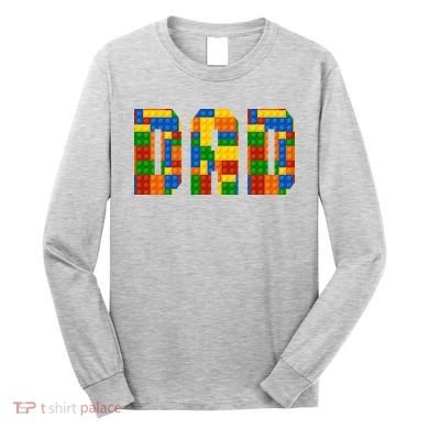 Funny Lego Builder Dad Long Sleeve Shirt