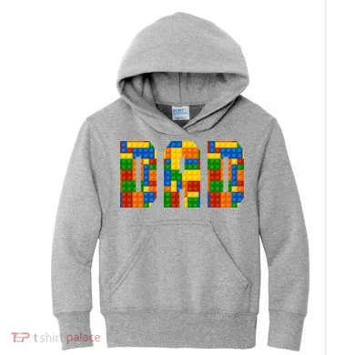 Funny Lego Builder Dad Kids Hoodie