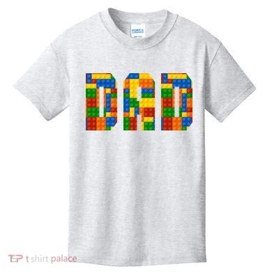 Funny Lego Builder Dad Kids T-Shirt