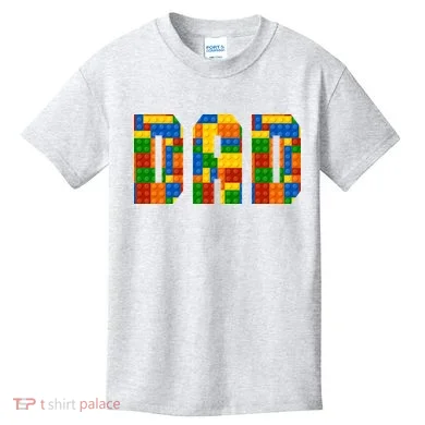 Funny Lego Builder Dad Kids T-Shirt
